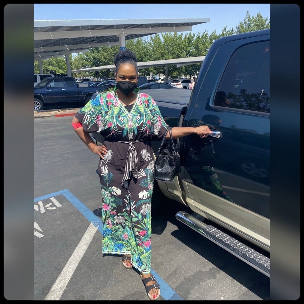 Plus Size Woven Jump Suit, XL - 2X - Picture 10 of 12